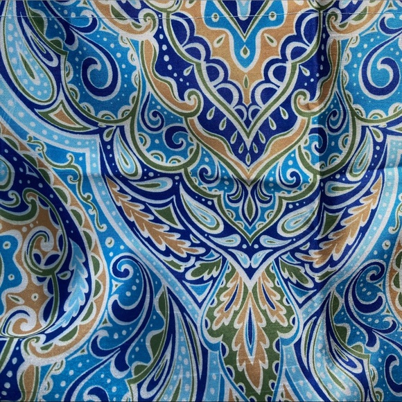 Stylemaster Zoe Valance - Blue/Green Paisley/Damask, 56x17 Inches - Picture 4 of 6